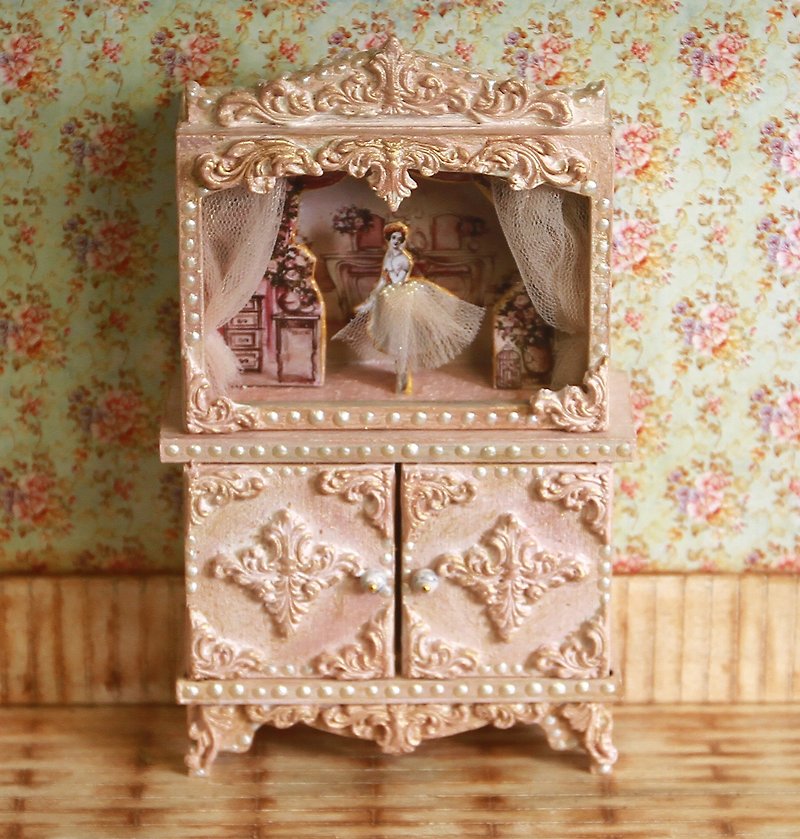 Puppet theater. Ancient puppet theatre. Dolls house miniature. For doll House. - 其他 - 木头 多色