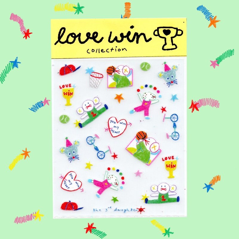 Love win sticker - 贴纸 - 其他材质 透明