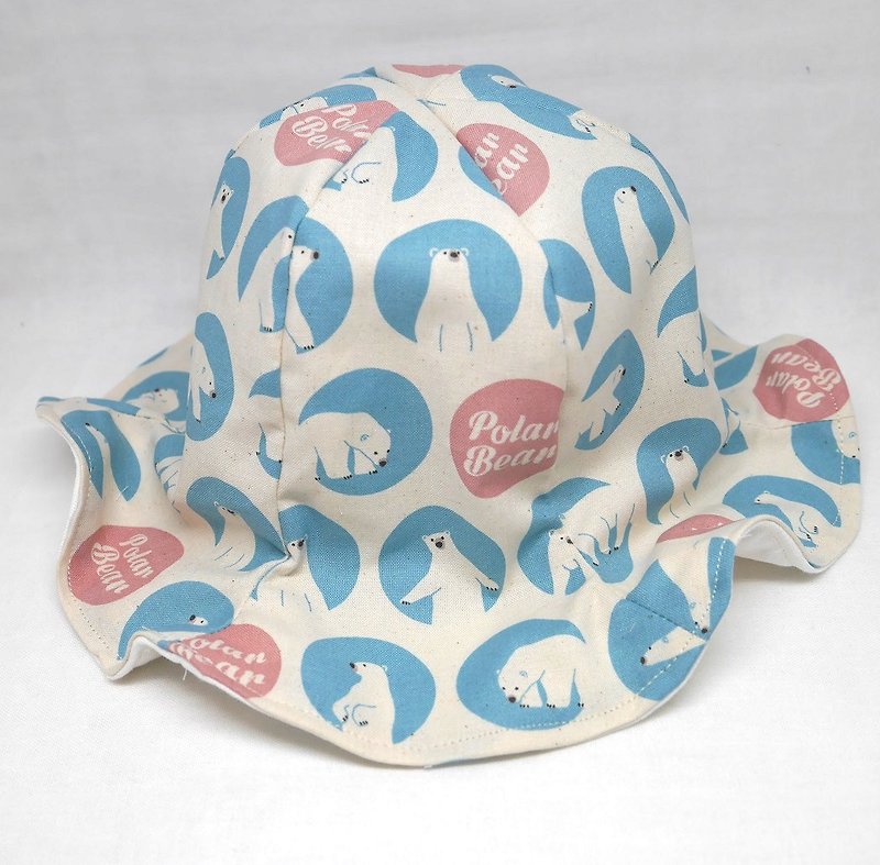 Tulip hat / polar bear - 婴儿帽/发带 - 棉．麻 蓝色