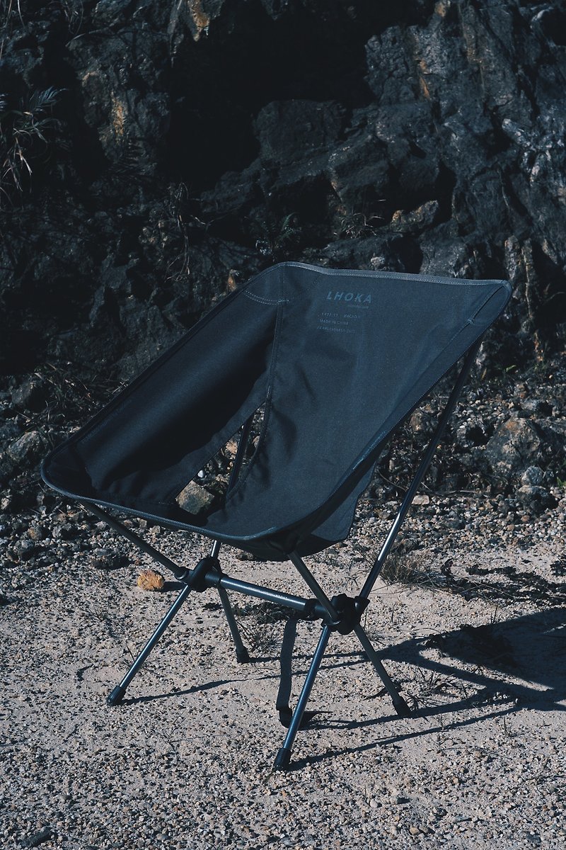 【SOLO CAMPING】【黑色】LHOKA 户外轻量化低背月亮椅 - 野餐垫/露营用品 - 其他人造纤维 