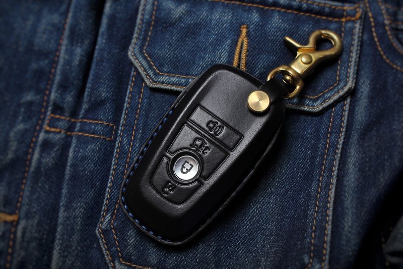 【现货版】福特FORD MK4 ST STLine Focus 汽车钥匙包钥匙皮套 - 钥匙链/钥匙包 - 真皮 黑色