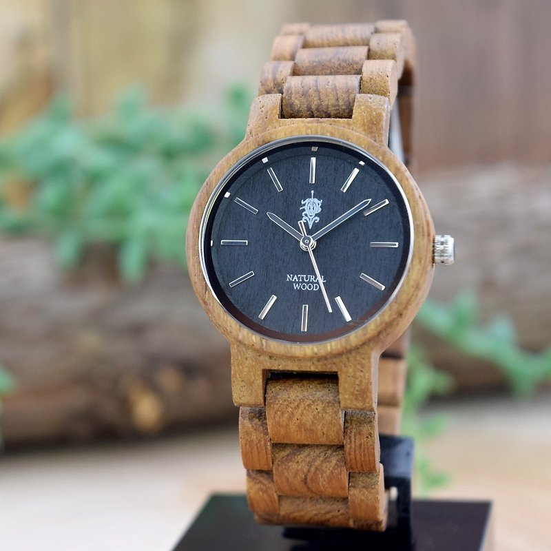 EINBAND Dank Teak 32mm  Wooden Watch - 对表/情侣表 - 木头 咖啡色