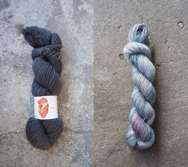 手染线订制组合 - 编织/刺绣/羊毛毡/裁缝 - 羊毛 
