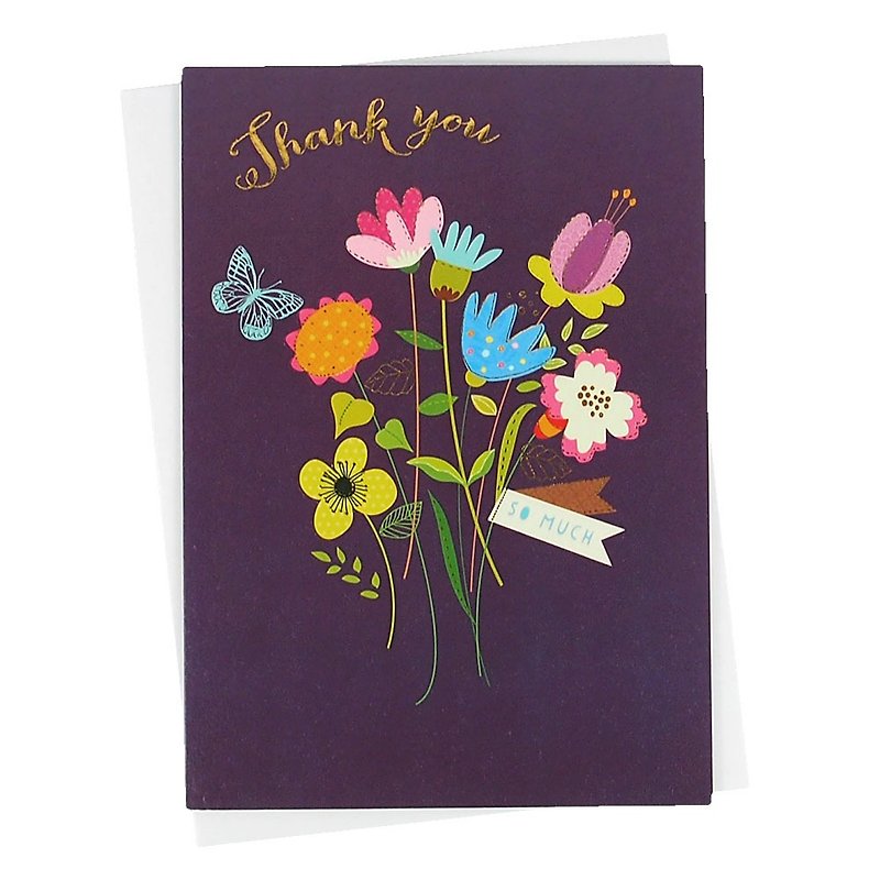 蝴蝶与各种花朵【ABACUS Life&Soul卡片-无限感谢】 - 卡片/明信片 - 纸 多色