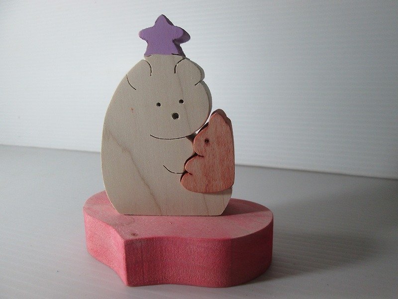 くま　ツリー Japan postage 164yen - 玩具/玩偶 - 木头 粉红色
