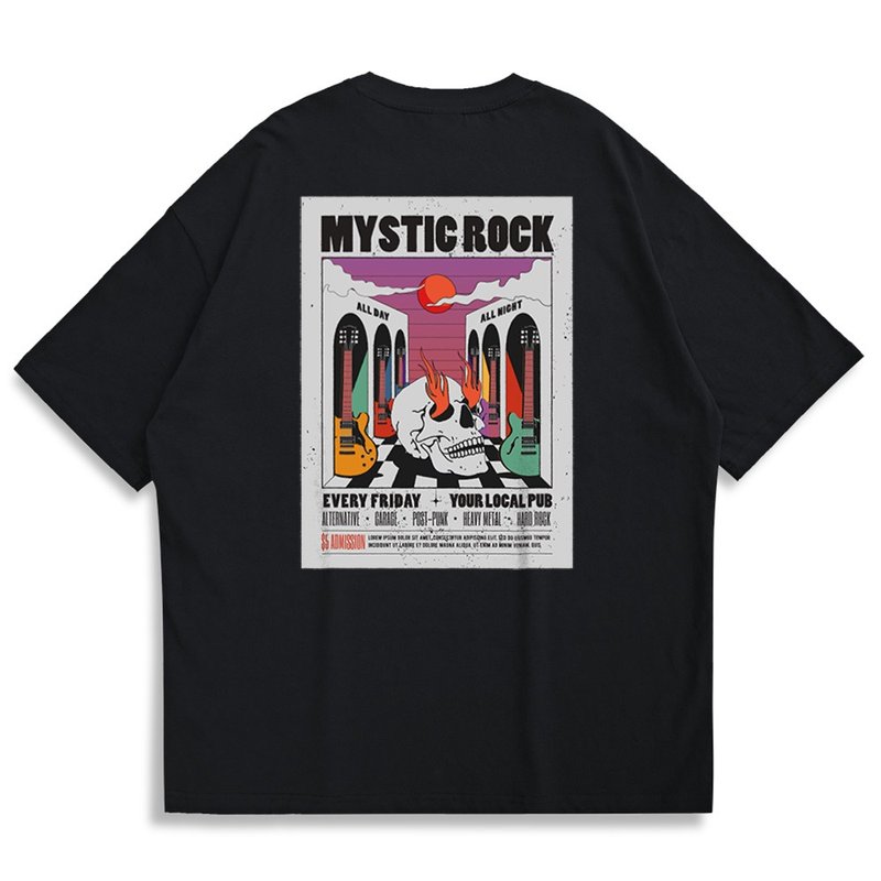 【CREEPS-STORE】Mystic Rock 宽松重磅印花T恤 210g - 男装上衣/T 恤 - 棉．麻 多色