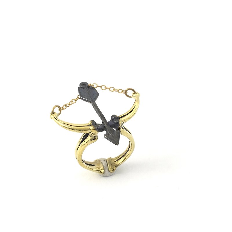 Zodiac Archer bone ring is for Sagittarius in Brass  ,Rocker jewelry ,Skull jewelry,Biker jewelry - 戒指 - 其他金属 
