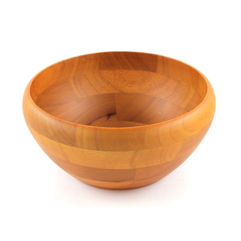 |巧木| 木制浅碗(橘色)/木碗/汤碗/餐碗/凹底碗/橡胶木 - 碗 - 木头 咖啡色
