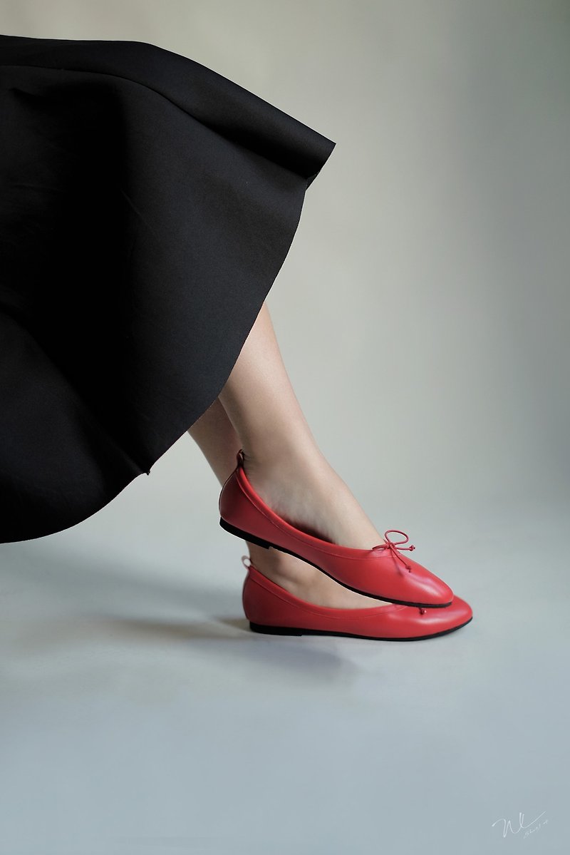 Gloves Ballet (经典红) Red | WL - 女款皮鞋 - 真皮 红色