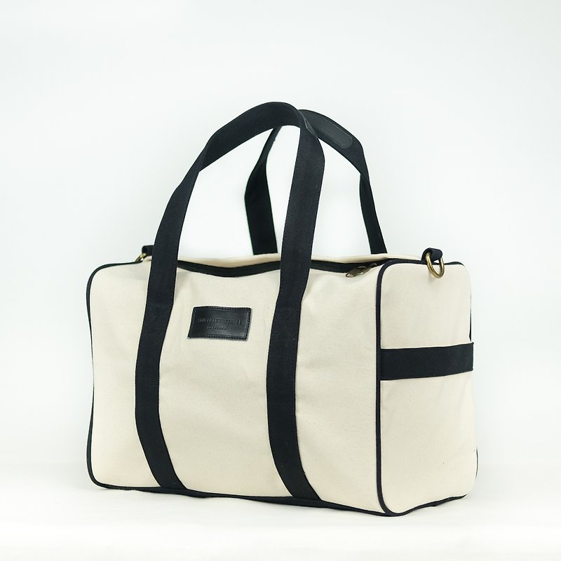 经典旅行包(白+黑) - 行李箱/行李箱保护套 - 棉．麻 白色