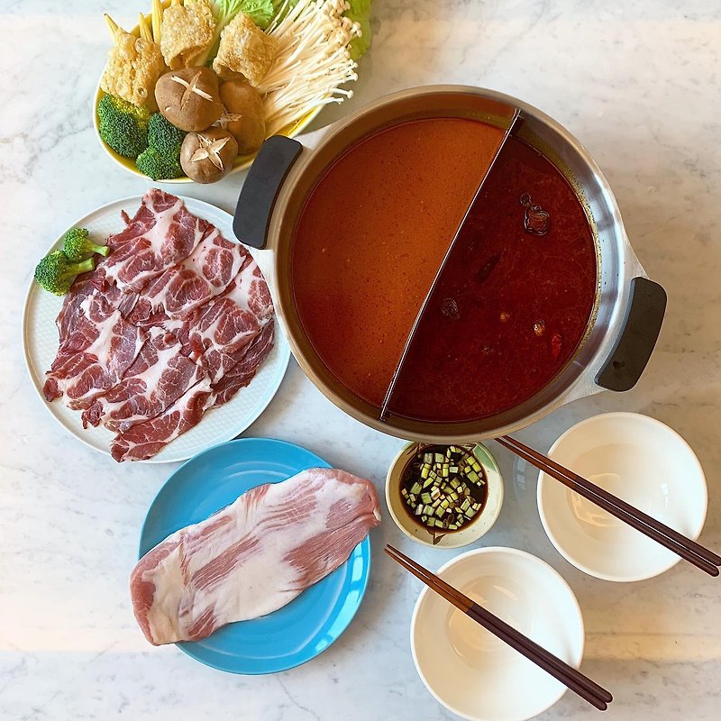 Goody Bag - 吃锅就要双汤头之全猪福袋组 - 料理包 - 新鲜食材 红色