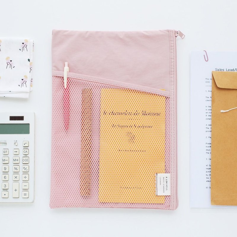 Livework 休闲尼龙双层文件袋-海棠粉,LWK51578 - 文件夹/资料夹 - 塑料 粉红色