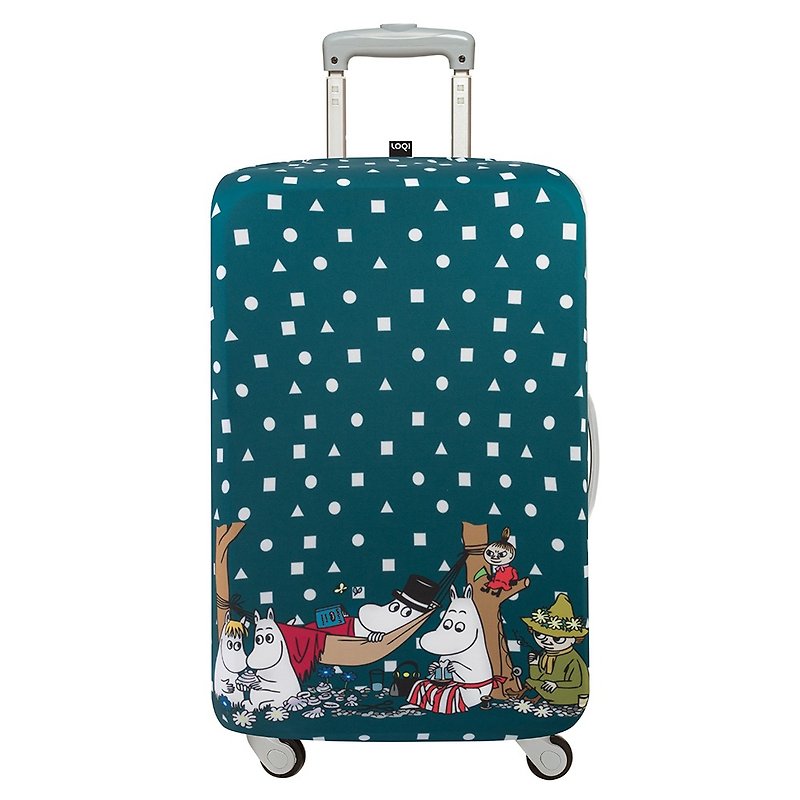 LOQI 行李箱外套／Moomin 家族【M号】 - 行李箱/行李箱保护套 - 聚酯纤维 绿色