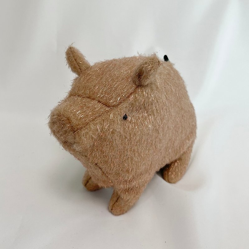 pig ( brown lame ) - 玩具/玩偶 - 其他材质 咖啡色