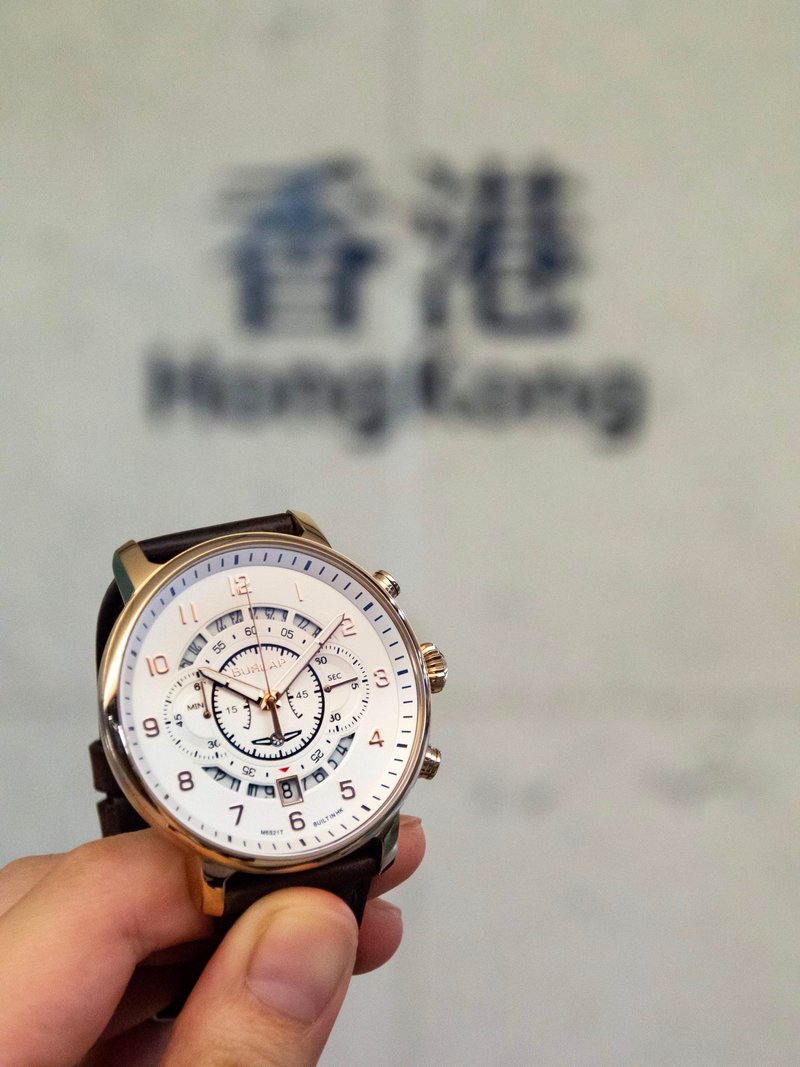 Burlap Watches 香港品牌 Chrono First 计时码腕表 玫瑰金色表殻 - 男表/中性表 - 不锈钢 金色