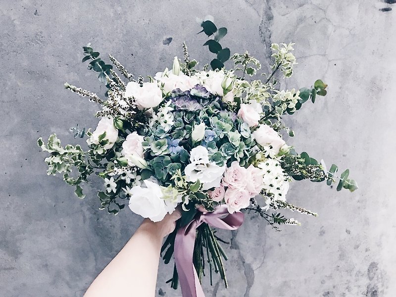 Wedding Bouquet!!【邱比特与赛姬】鲜花 捧花 绿白色 自然 - 干燥花/捧花 - 植物．花 绿色