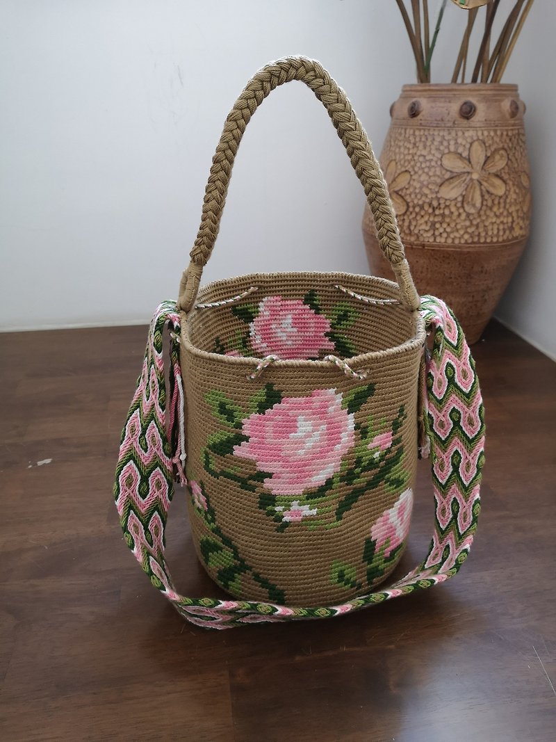 Wayuu Rose - 手提包/手提袋 - 聚酯纤维 