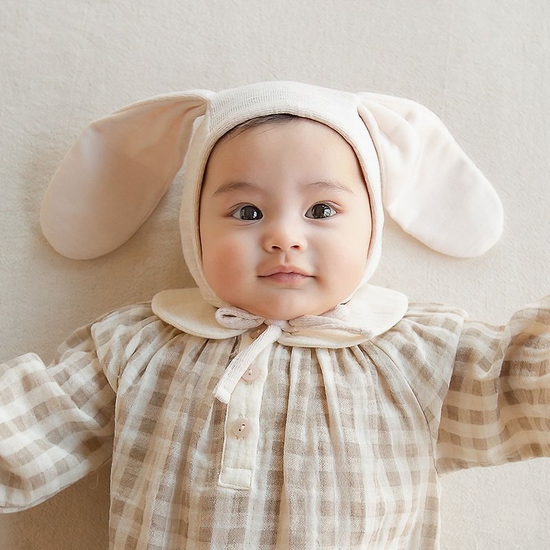 Happy Prince 韩国制 Ben长耳兔婴儿童帽 - 婴儿帽/发带 - 棉．麻 