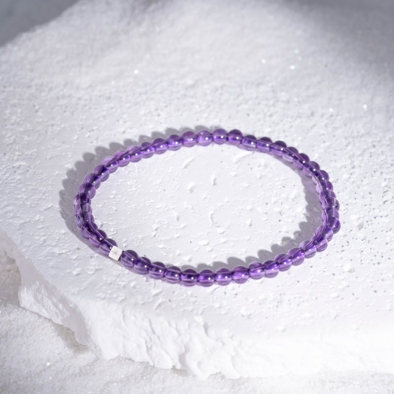 紫水晶 | 天然能量手串 | 4-5mm - 手链/手环 - 水晶 紫色