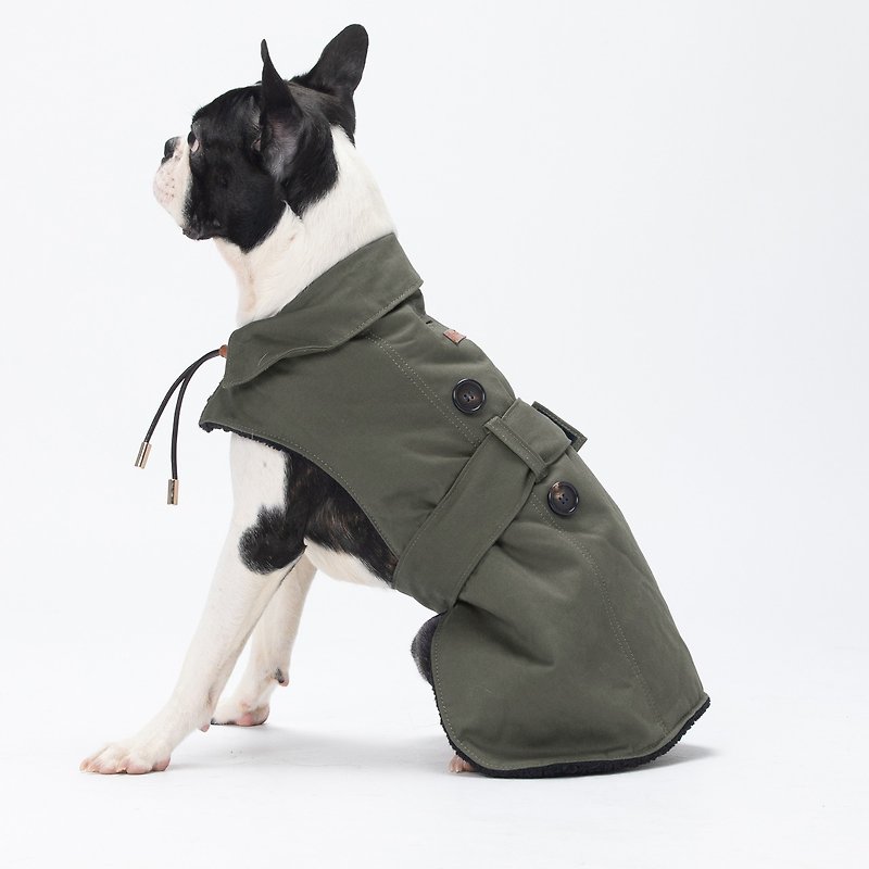 Pawfect-Fit! Jacket With Borg Lining 宠物铺毛外套 (M) - 衣/帽 - 棉．麻 绿色
