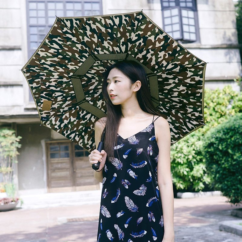 【Carry Umbrella】战地迷彩反向伞(冒险者/21寸) - 雨伞/雨衣 - 防水材质 绿色