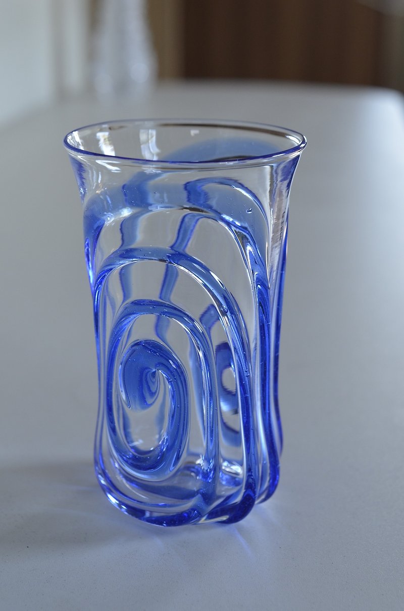ウズマキグラス(ブルー) - 杯子 - 玻璃 蓝色