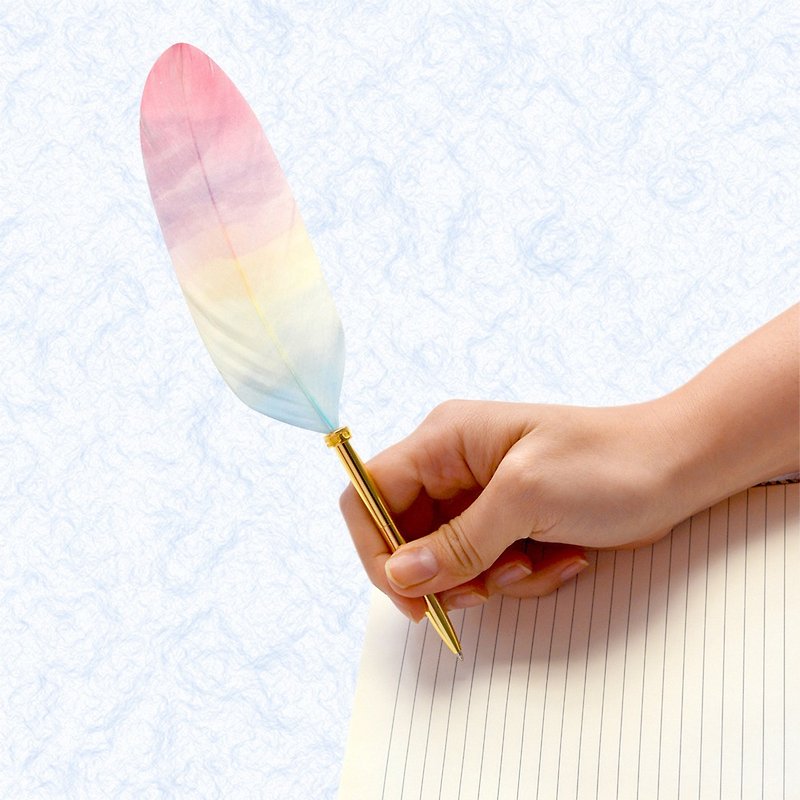 日本Quill Pen 羽毛原子笔 Shell贝壳纹系列 S04 羽毛笔 - 圆珠笔/中性笔 - 其他材质 红色