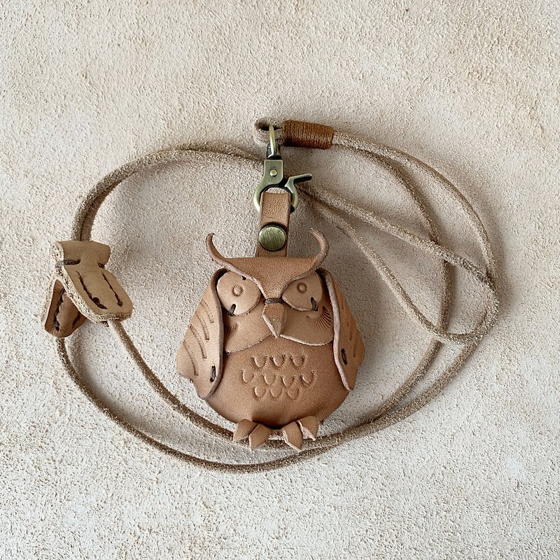 GOGORO钥匙包-动物森林-猫头鹰-真皮 皮革钥匙圈 吊饰 动物造型 - 钥匙链/钥匙包 - 真皮 