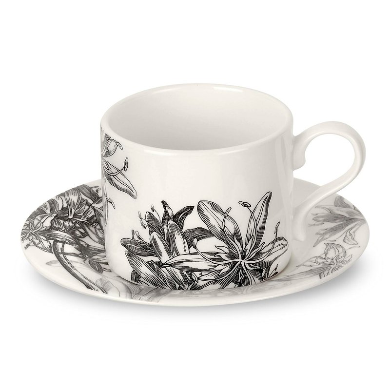 Agapanthus 优雅百子莲系列-0.28L咖啡杯盘组 - 咖啡杯/马克杯 - 瓷 白色