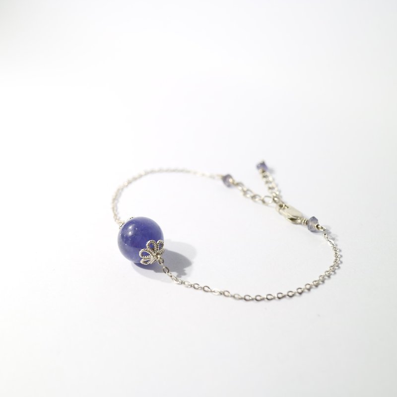 紫罗兰丹泉石纯银手链 Tanzanite Silver Bracelet - 手链/手环 - 宝石 紫色