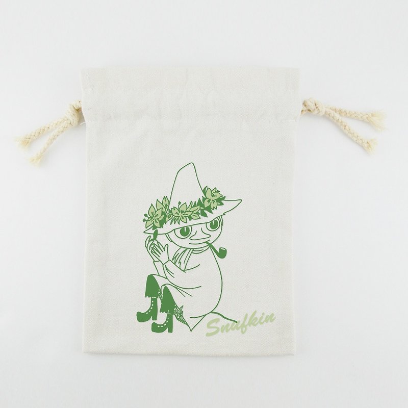 Moomin噜噜米授权 - 束口袋(大)【Snufkin】 - 其他 - 棉．麻 绿色