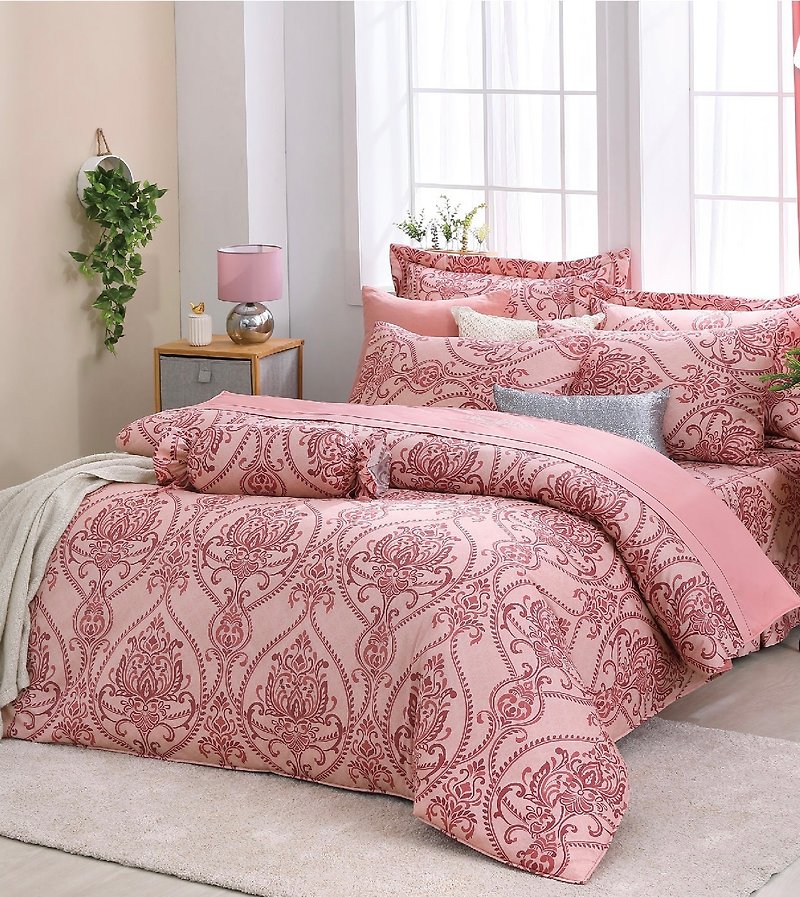 【R899 皇家风华】100% 40支精梳棉 床单组 - 寝具 - 棉．麻 粉红色