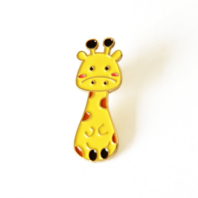长颈鹿小襟章 - 胸针 - 其他金属 黄色