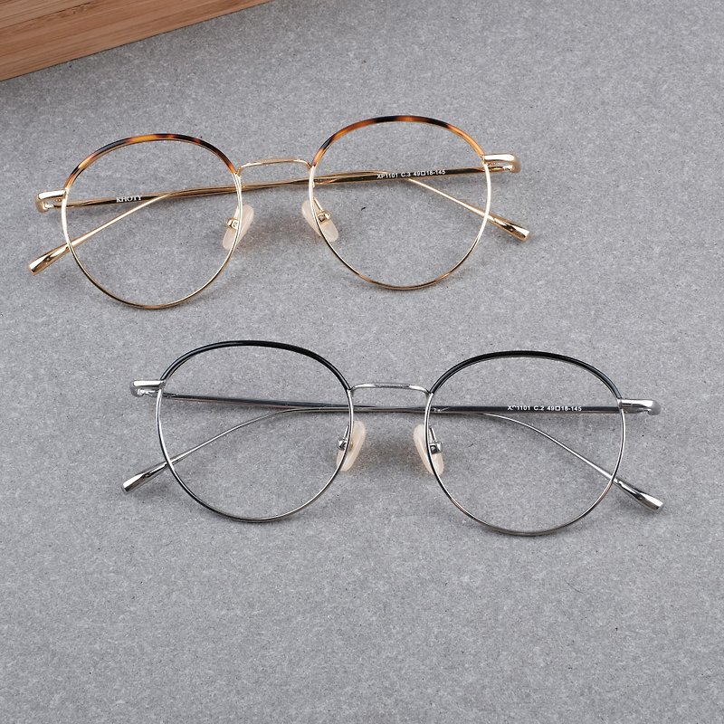 【福利品】超受欢迎 梨形钛金属镜框 眼镜 板材细眉框设计 - 眼镜/眼镜框 - 其他金属 金色