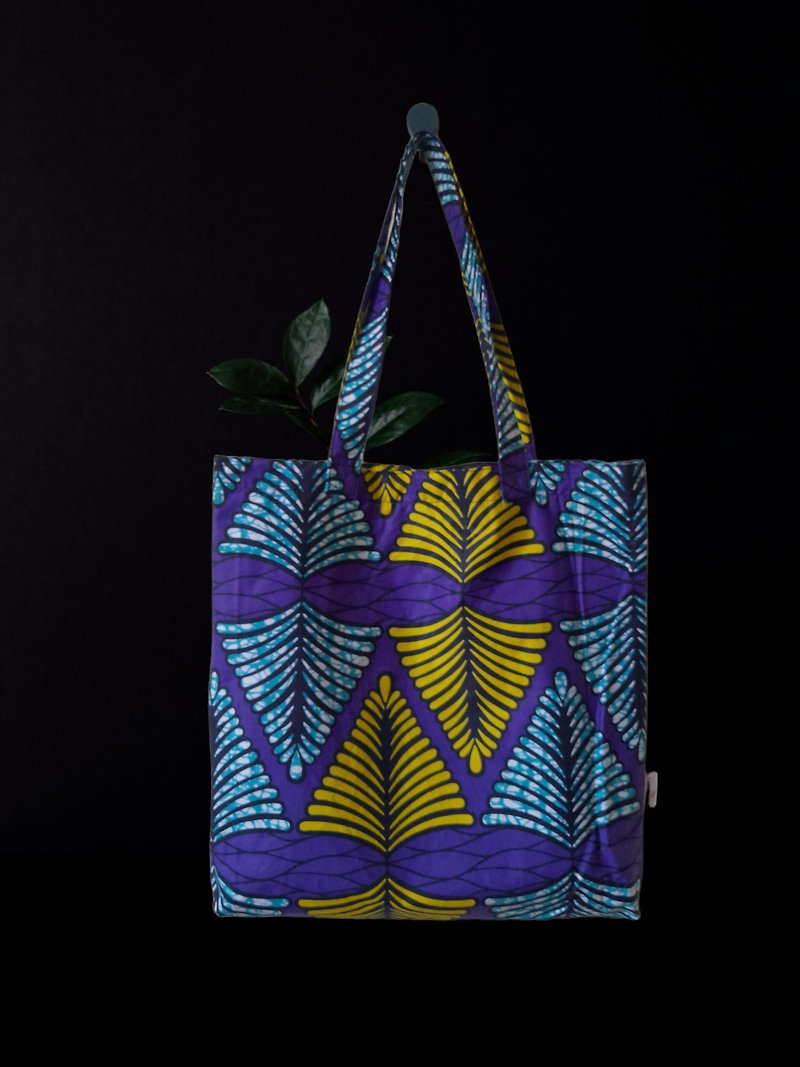 Handmade Summer  African Print Cotton Tote Bag Ankara - 手提包/手提袋 - 棉．麻 紫色