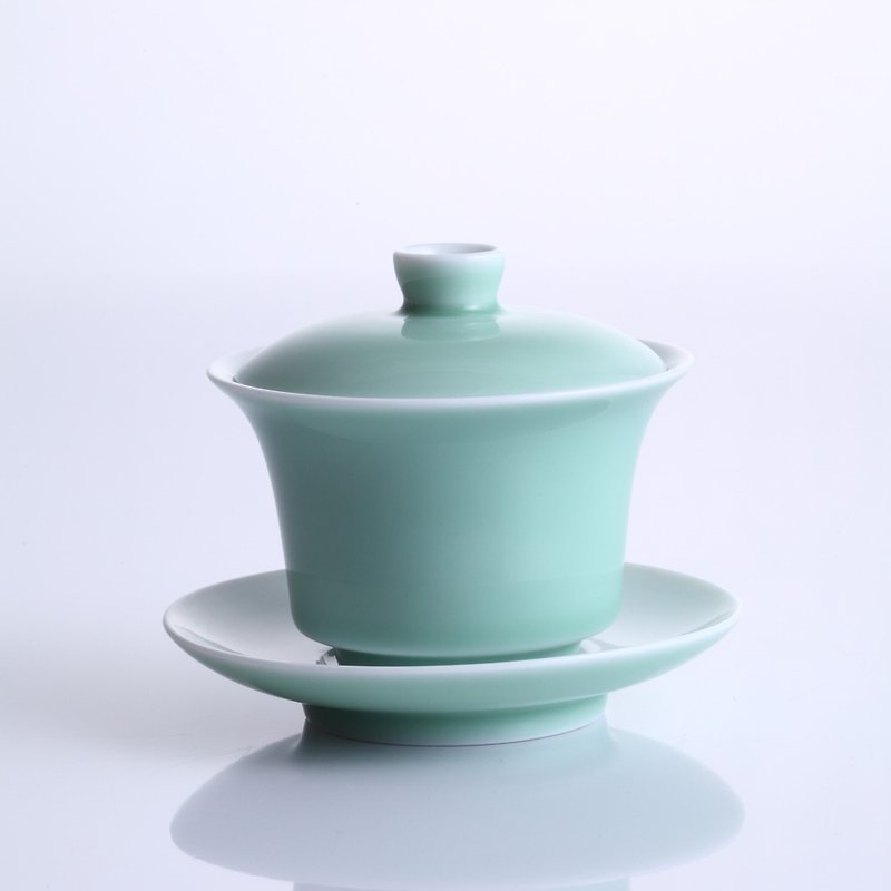 【淡然有味】豆青色盖杯●茶器具 - 茶具/茶杯 - 瓷 