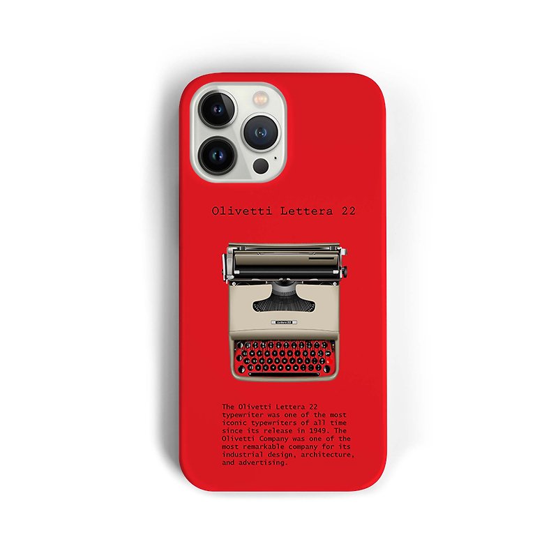 Type writer Olivetti Lettera - red Phone case - 手机壳/手机套 - 塑料 红色