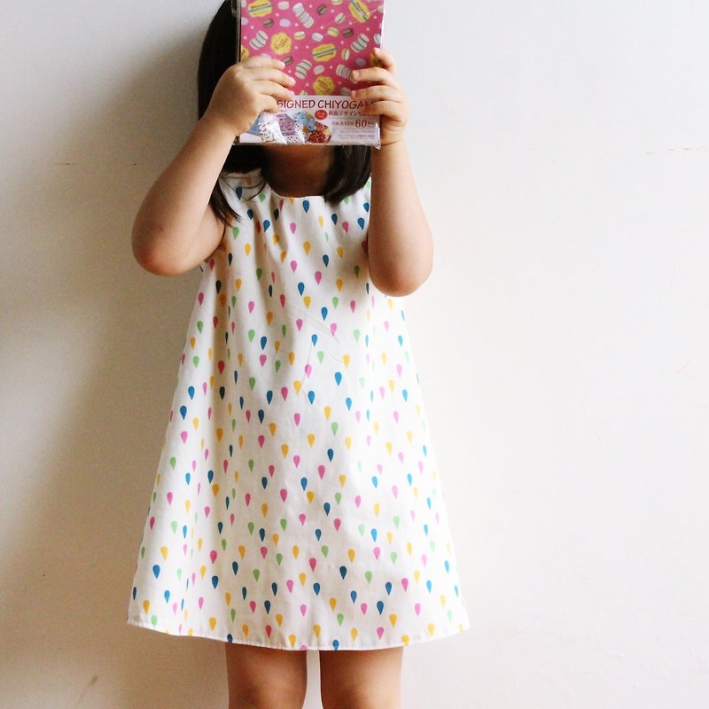 洋装 婴儿 裙子 宝宝女童装【彩色水滴-公主裙材料包】适用6个月-2岁 - 洋装/连衣裙 - 纸 白色