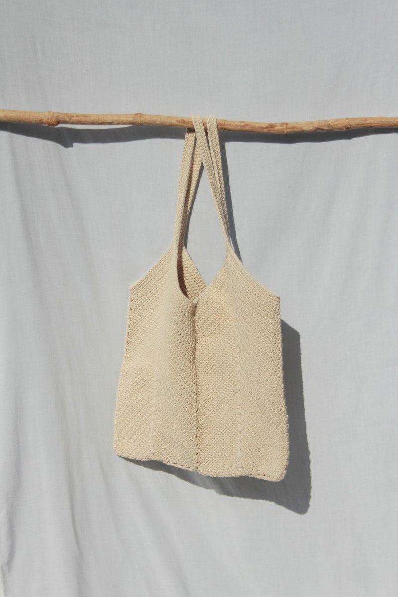 Re-shape ,Cream Tote Bag ,Market Bag ,Cream / Beige Crochet Bag ,Shopping Bag - 侧背包/斜挎包 - 其他材质 多色