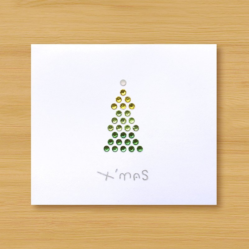 ( 5款供选择 ) 手工贴钻卡片 _ 圣诞树 - 圣诞卡 - 卡片/明信片 - 纸 绿色