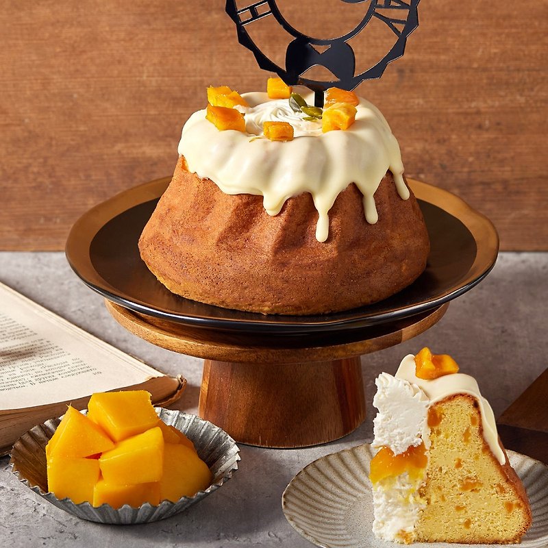 【父亲节蛋糕】爸爸好芒 香芒磅蛋糕6寸 - 蛋糕/甜点 - 其他材质 橘色
