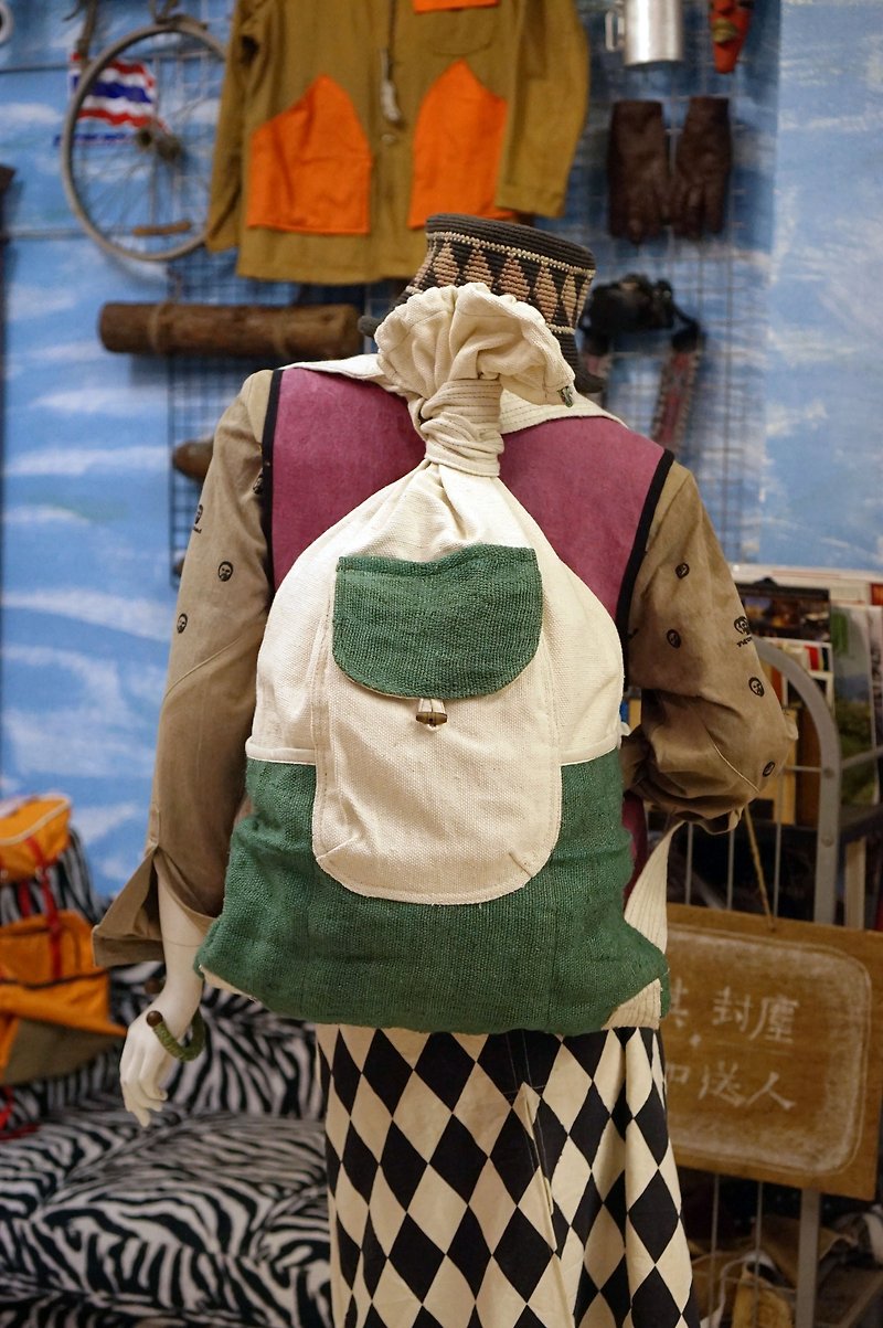 EARTH.er  │大麻布苏联束口包 (绿色) ● Hemp Soviet Backpack (Green)│ :: 香港原创设计品牌 :: - 束口袋双肩包 - 棉．麻 绿色