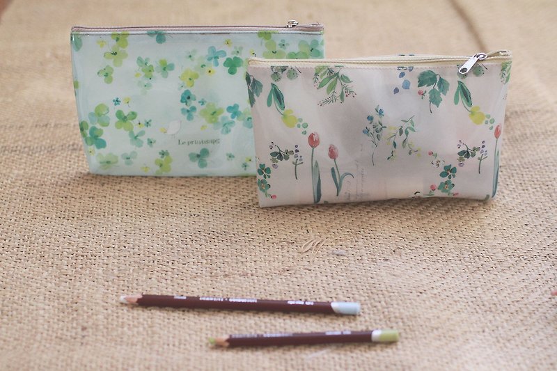fion花卉防水笔袋 - 铅笔盒/笔袋 - 塑料 绿色