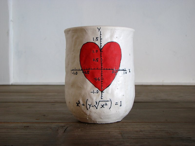ハートの数式カップ - 花瓶/陶器 - 陶 红色