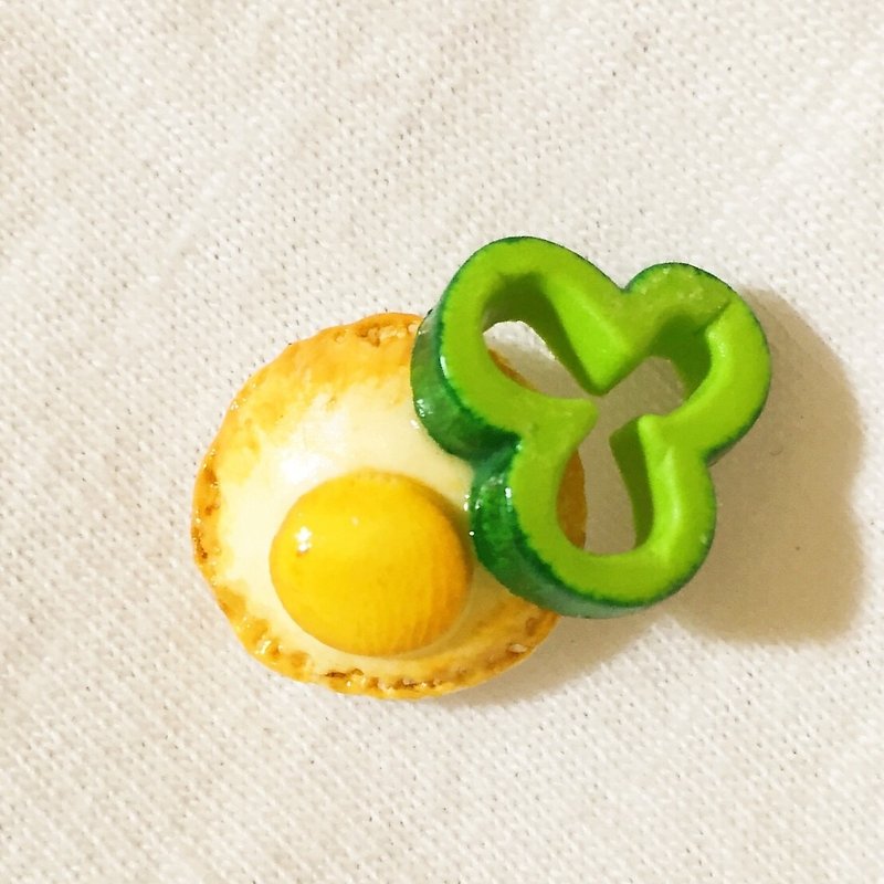 不挑食系列蔬菜耳环(单耳贩售)(可改耳夹式) - 耳环/耳夹 - 粘土 多色