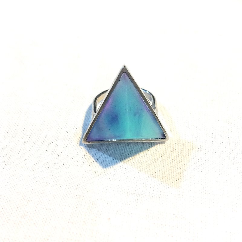 PRISM三角リング　シルバー・ブルー - 戒指 - 其他金属 蓝色