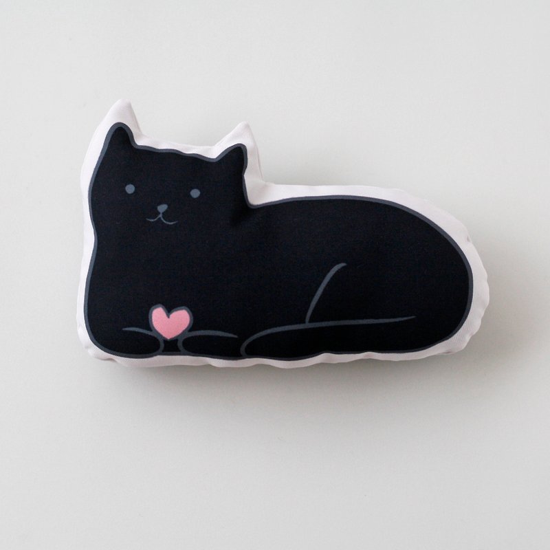 黑猫 猫草包 猫抱枕 附补充包 两用 - 订制抱枕/饰品 - 聚酯纤维 黑色