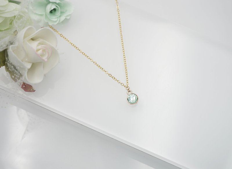 绿宝石水晶锁骨项链 - 项链 - 宝石 绿色