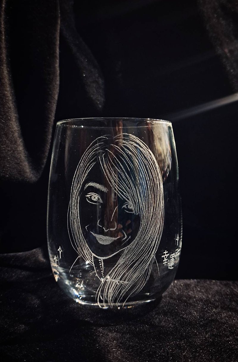 定制 - 纯手工雕刻玻璃杯 【人物系列】秋玻 - 摆饰 - 玻璃 
