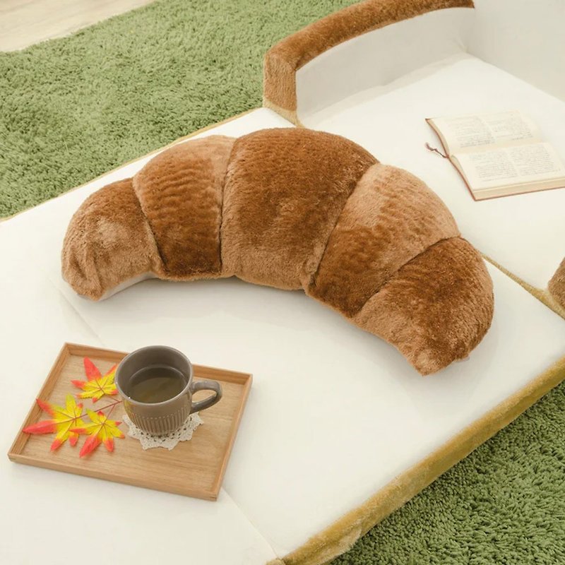 【CELLUTANE】可颂牛角面包抱枕靠垫A899 日本授权贩售 - 枕头/抱枕 - 其他材质 咖啡色